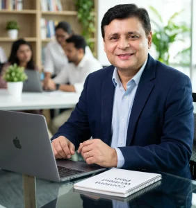 Healthcare SEO Services: What They Include and When You Need Them 8 "Salauddin Biswas, a healthcare website structure and medical practice SEO specialist, sitting at his desk with a laptop and content planning notebook while working with consulting clients.