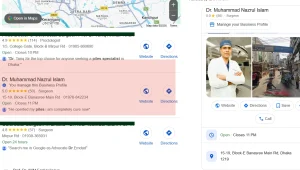Google Business Profile for Healthcare Providers: Setup to Trust 8 a live example from Dr. Nazrul Islam who completed Google Business Profile for Healthcare Providers
